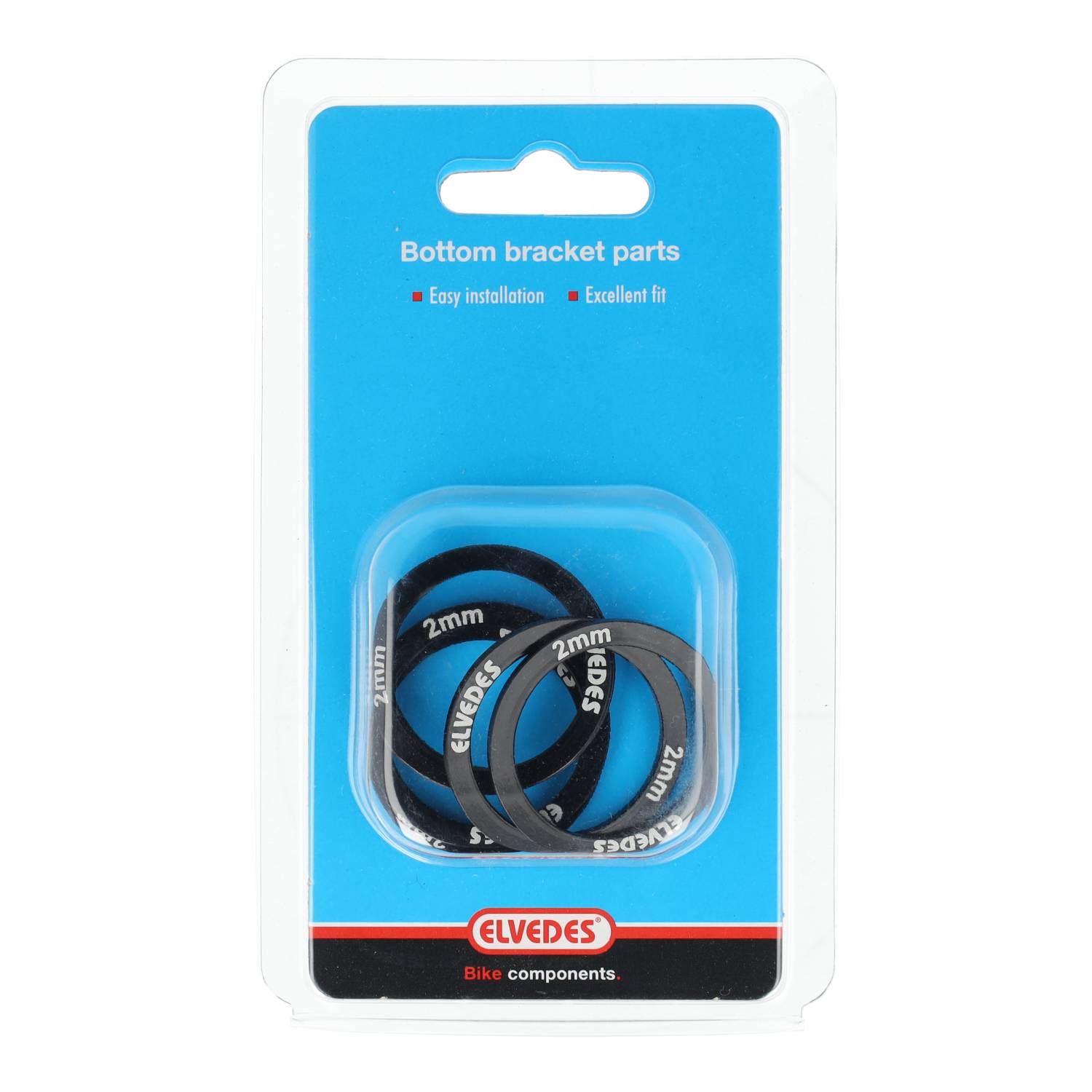 Elvedes Plastic Crank Spacer 38 x 30 x 2mm (6)