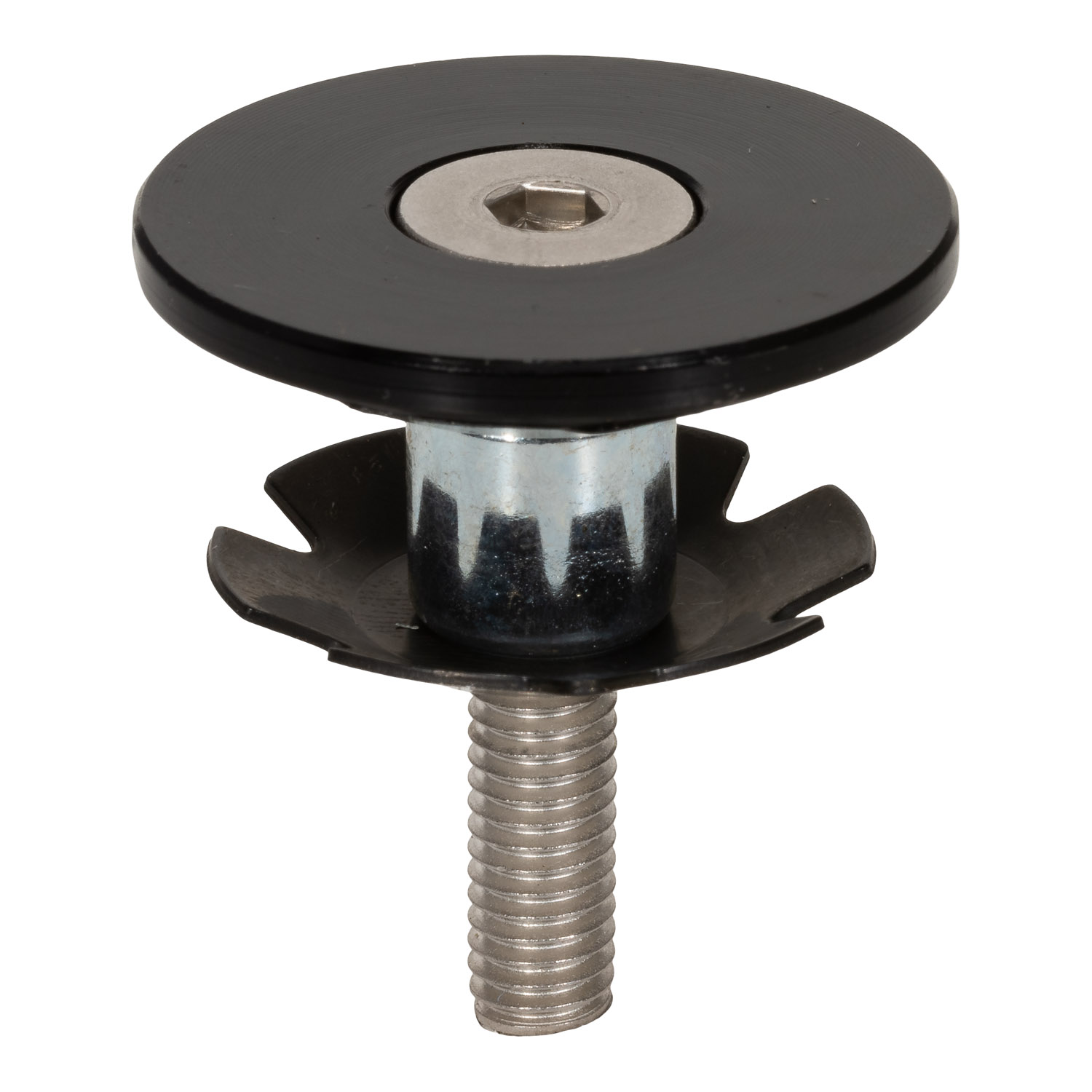 Elvedes Handlebar End Cap Flat Shape 1 1/8 Inch Metal Stem