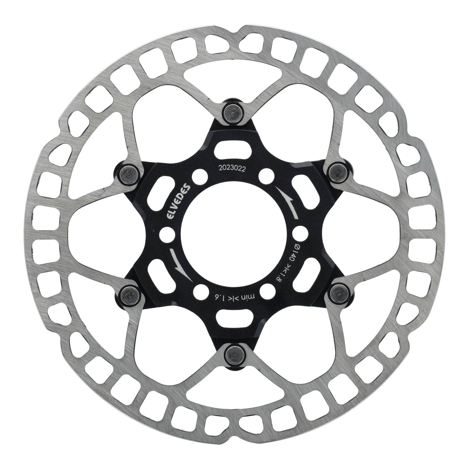 Elvedes Brake Disc 140mm Lightweight Six Hole 1.8mm