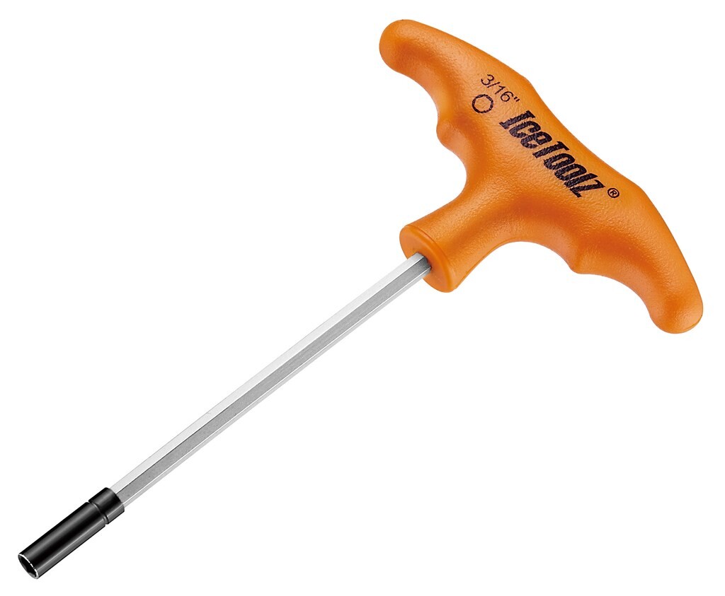 IceToolz Nipple Wrench 3/16 Hex >60N With Handle
