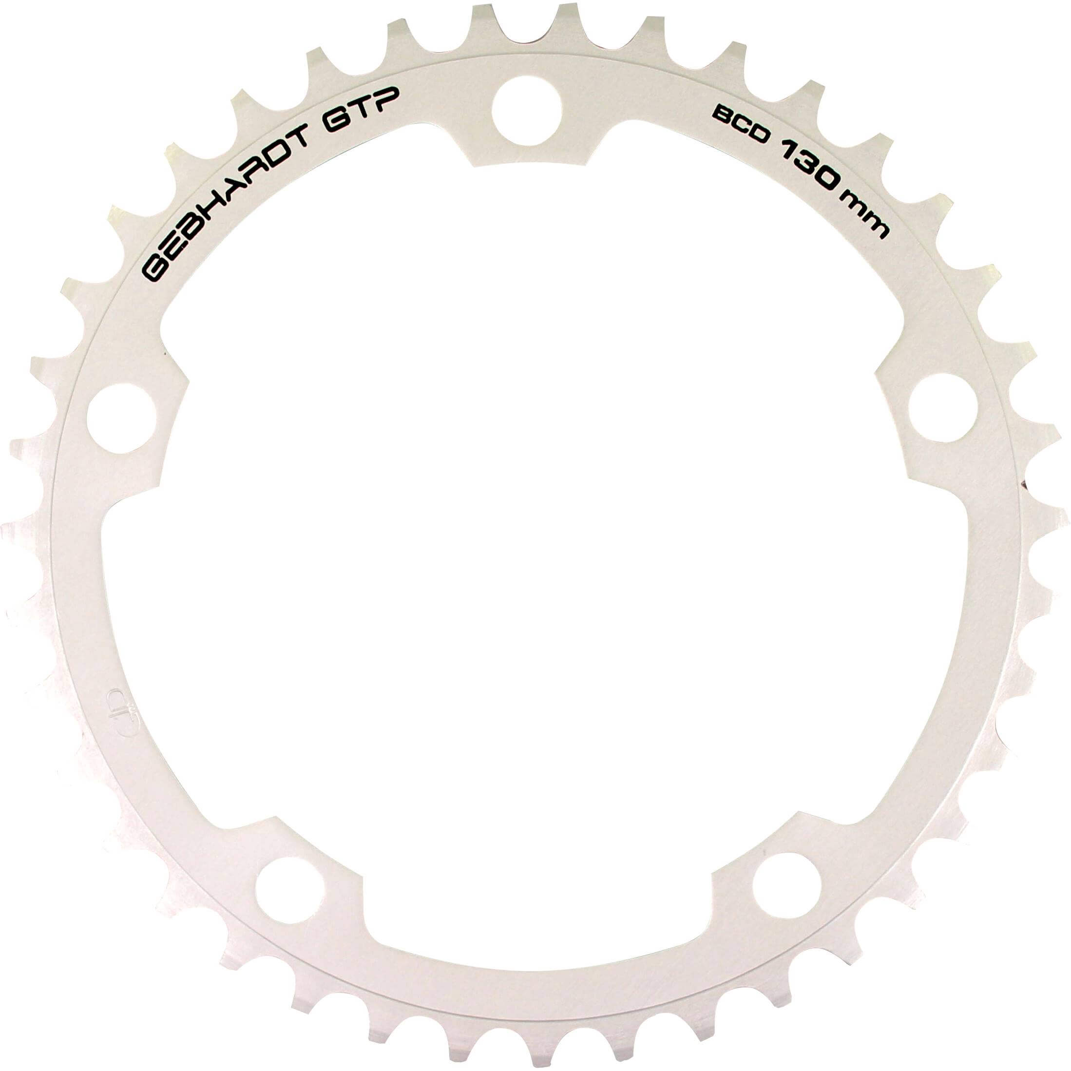 Gebhardt Chainring 42T 5 Bolt 9 Speed Silver