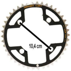 Gebhardt Chainring 44t 4 Bolt 9sp Black