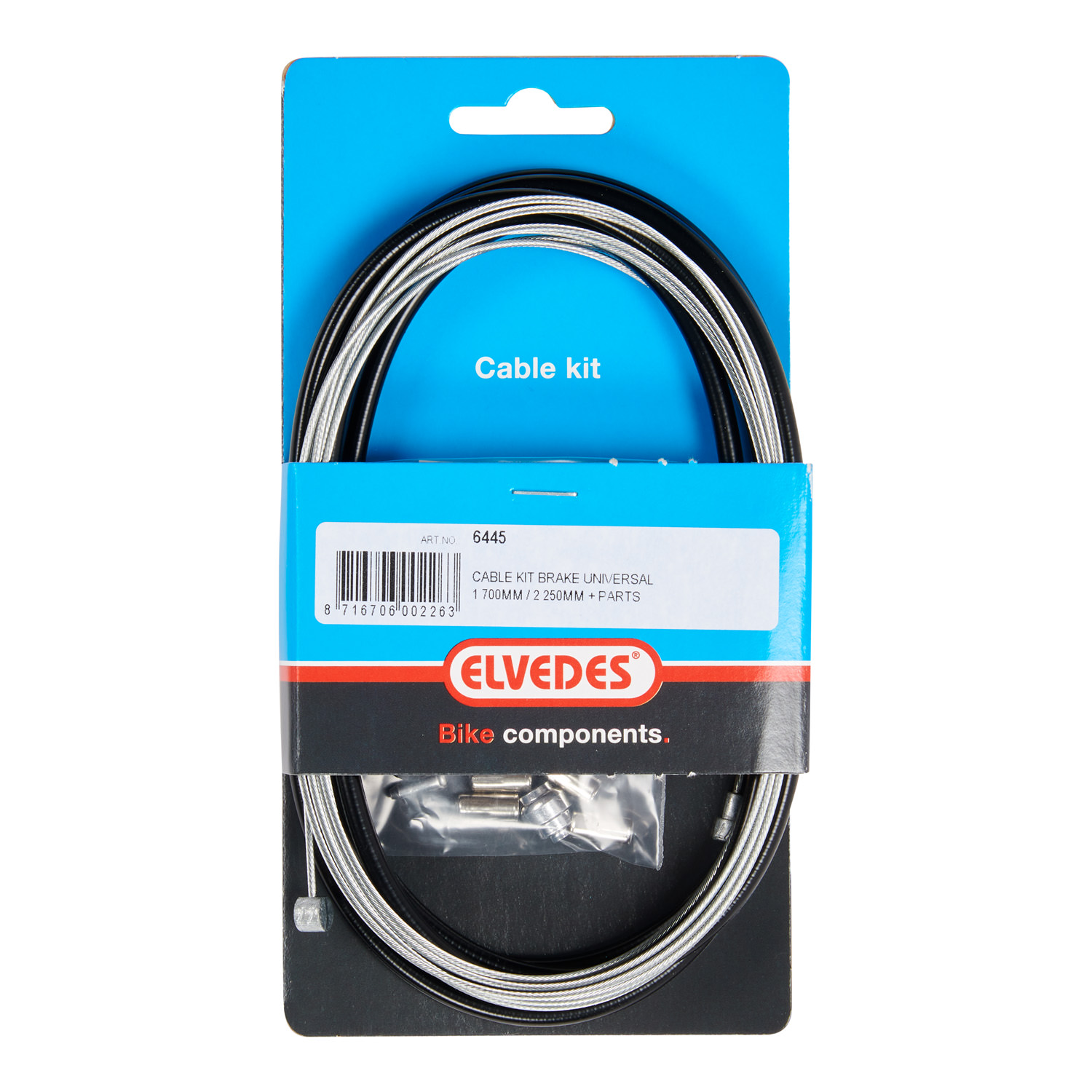 Elvedes Universal Brake Cable Kit 1800mm/2350mm Galvanized