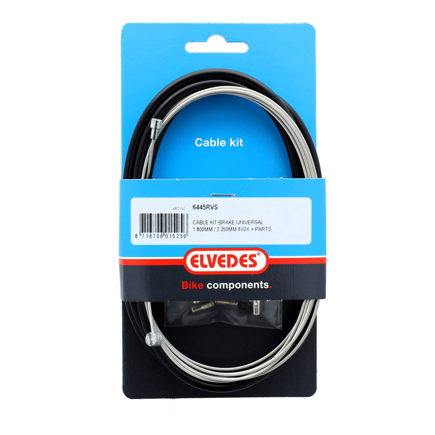 Elvedes Universal Brake Cable Kit 1 700mm / 2 350mm Stainless Steel Black