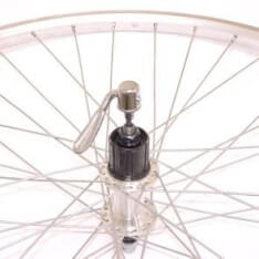 Roland Rear Wheel 28 Dropout Cassette 7 Speed Aluminum AS26 Silver Zinc Spokes