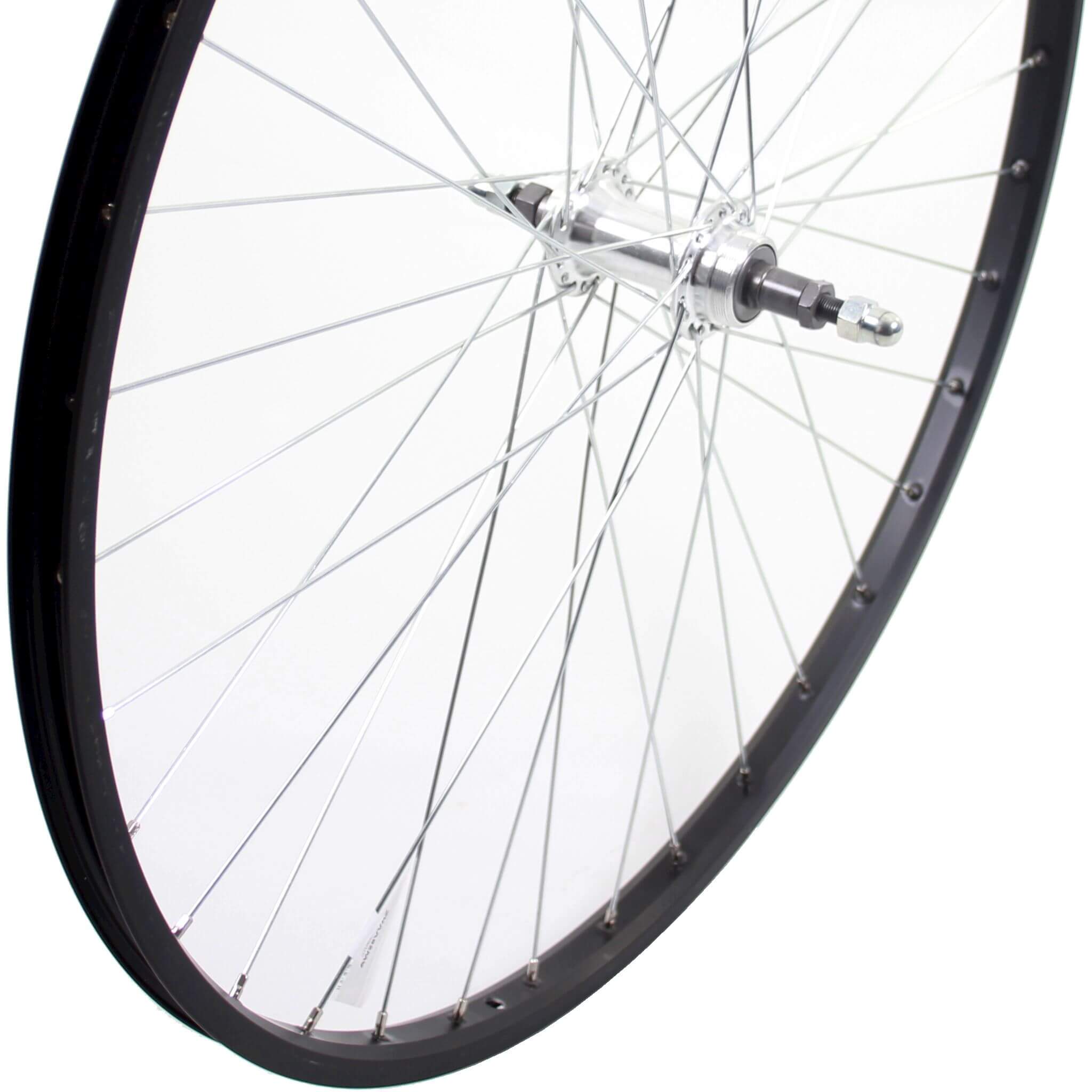 Roland Rear Wheel 28 Fixed Freewheel Alu AS26 Black Zinc Spokes