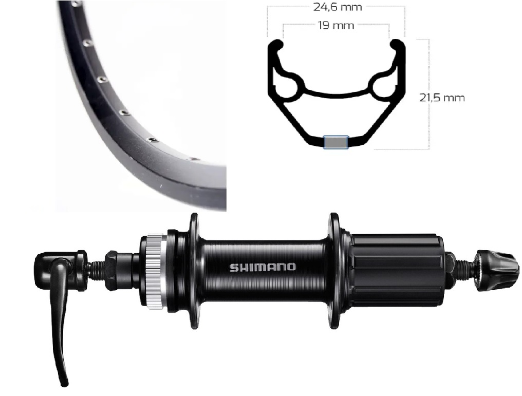 Roland Rear Wheel 28 FH-QC300 Disc Cl ZAC2000 Black Black Spoke