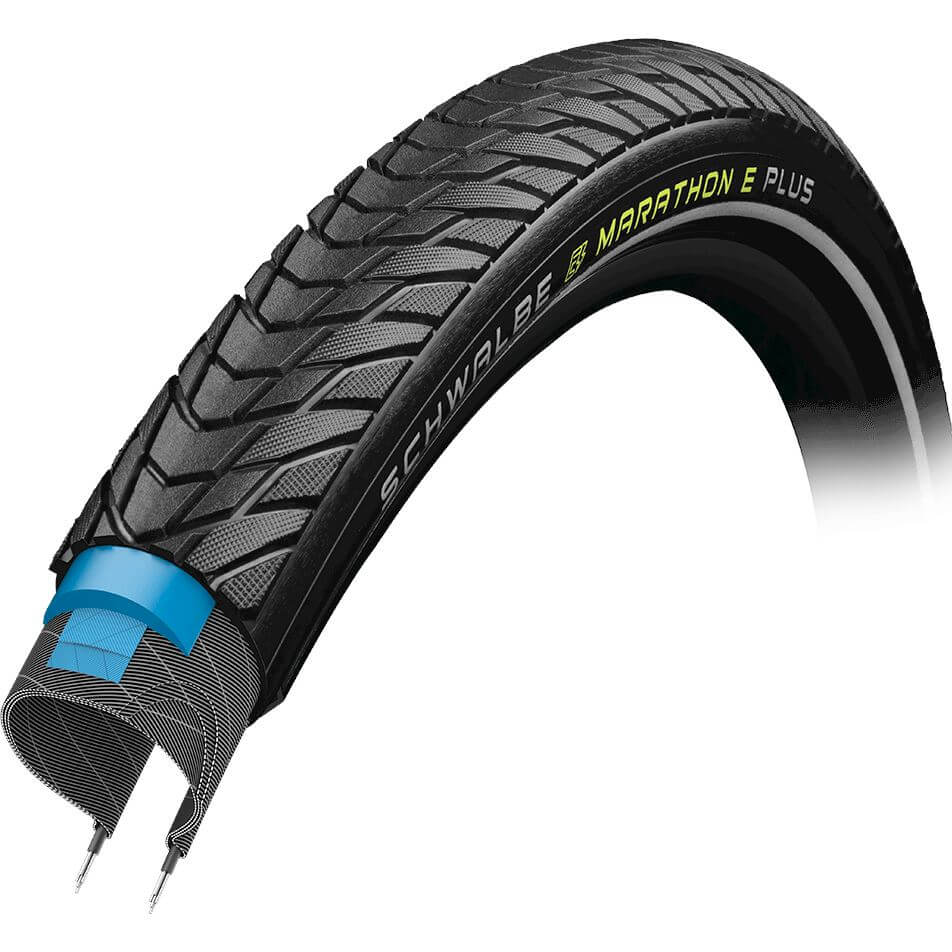 Schwalbe Btb Marathon E-Plus 28 x 1.75 Black Reflective Schwalbe Btb Marathon E-Plus 28 x 1.75 Black Reflective
