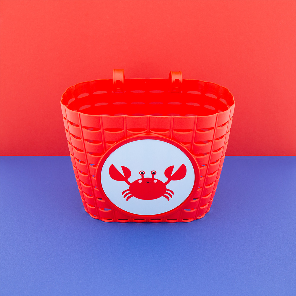 Widek Bicycle Basket Explorer Clappy Crab Red