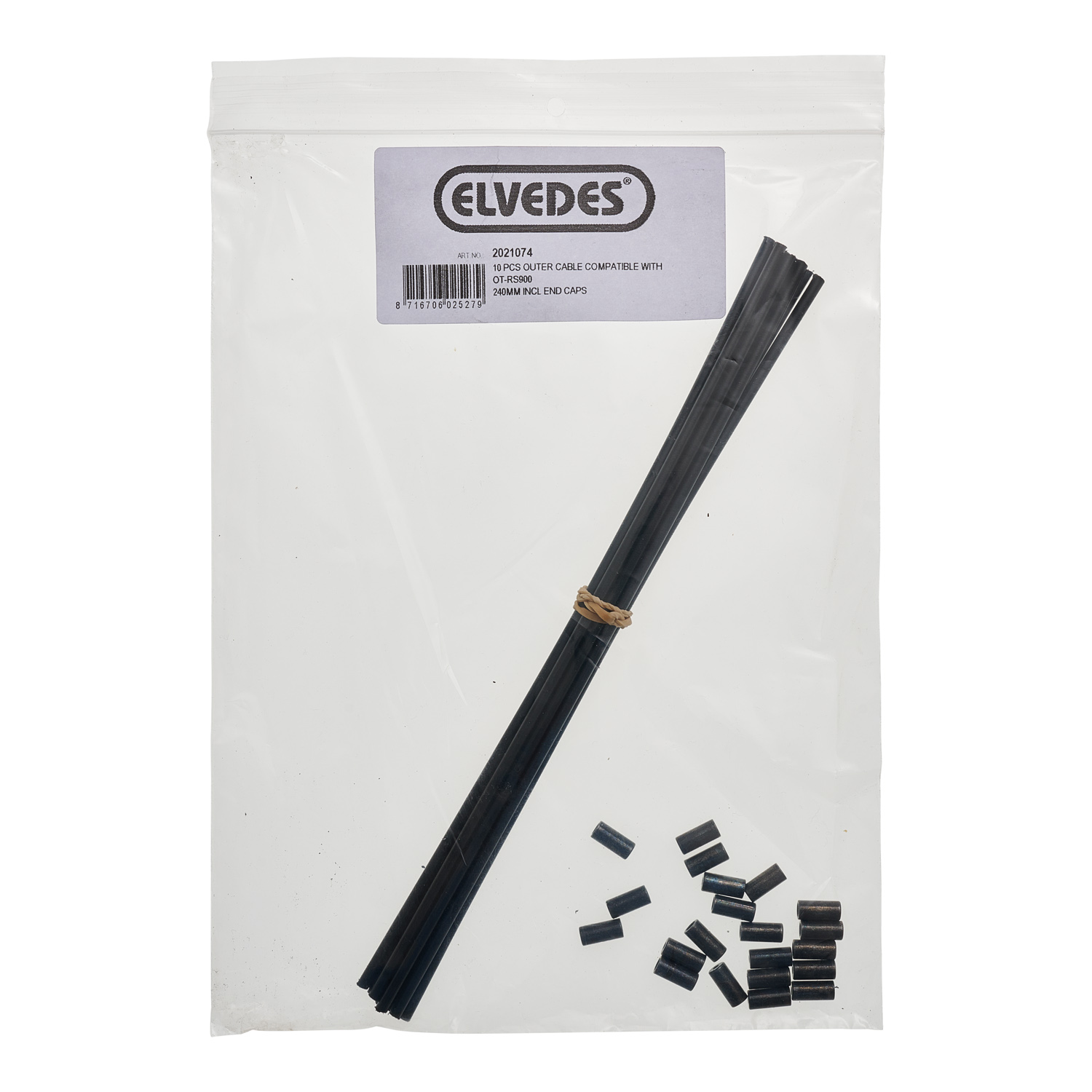 Elvedes Outer Chain Cable 240mm + 2 Ferrules Superflex (10)
