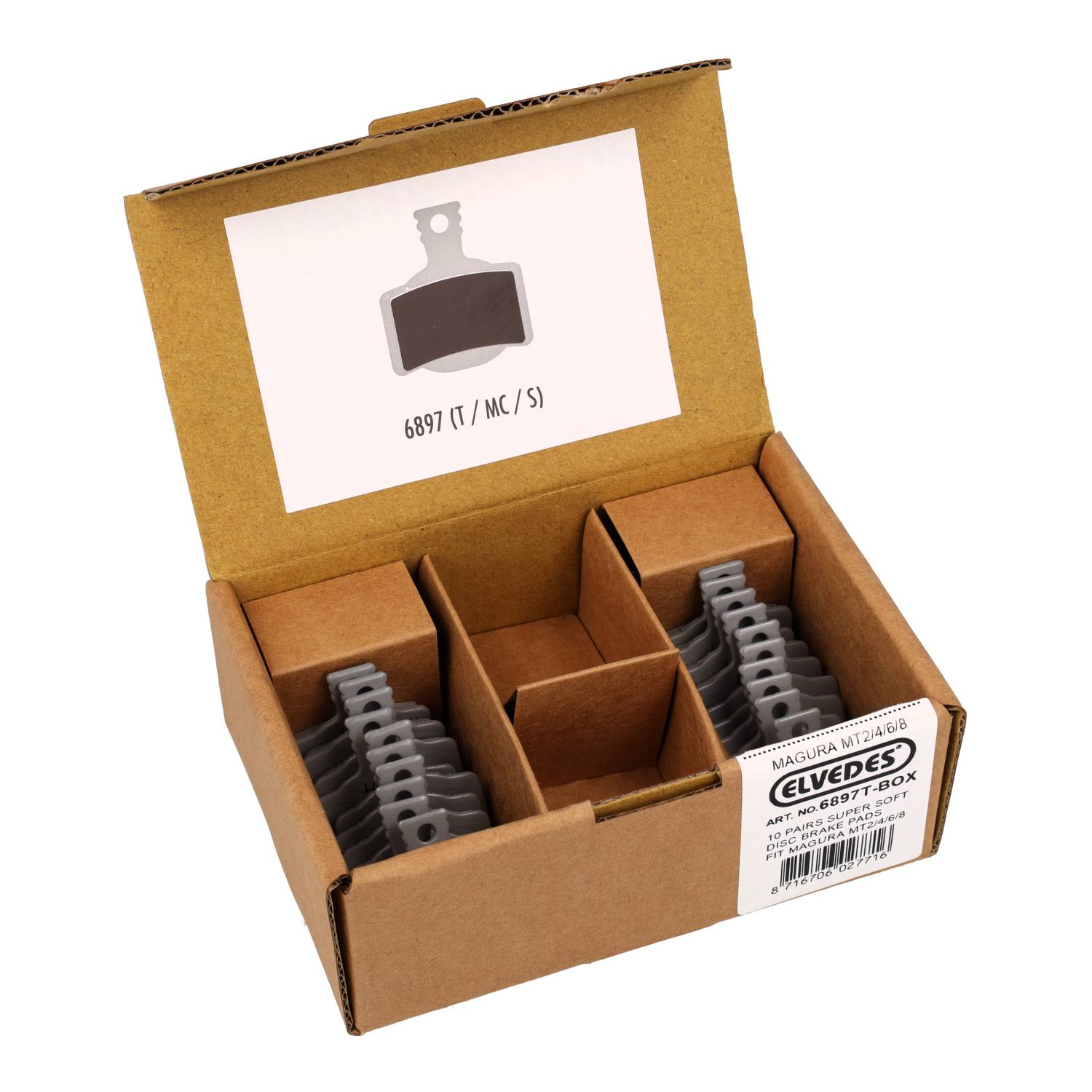 Elvedes Disc Brake Pad Magura MT2/4/6/8 Super Soft (10x)