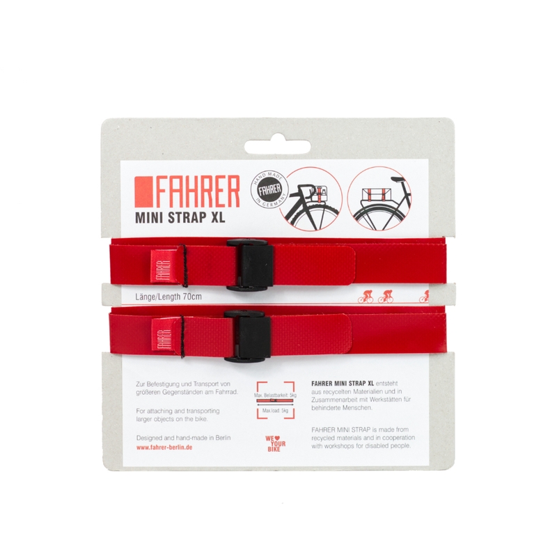 FAHRER Cargo Mini Strap XL 70x2cm Red (2 Pieces)
