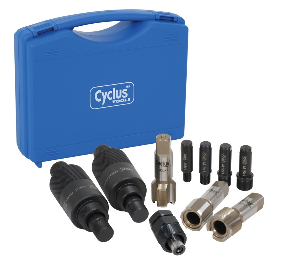 Cycle Crank Puller and Repair Kit M22x1, M24x1 + Case