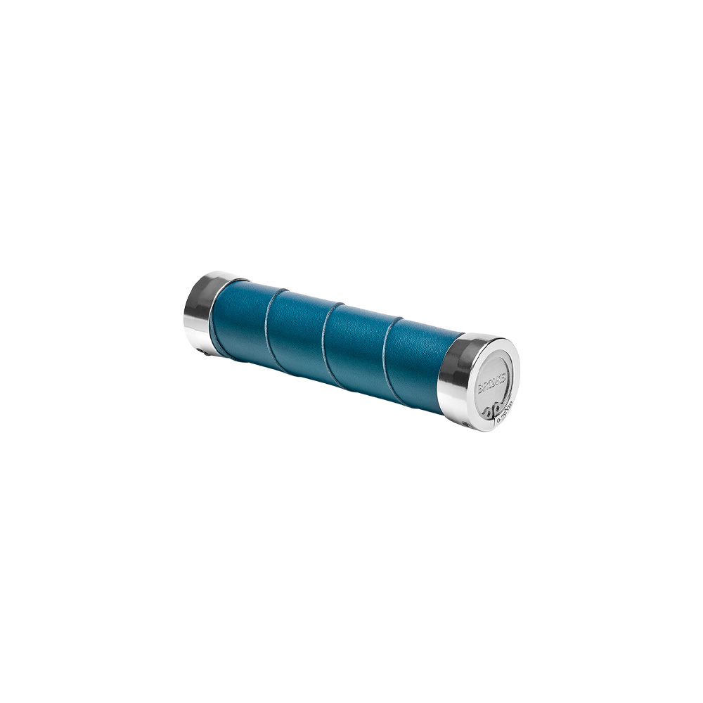 Brooks Handles Slender Leather Grips 130mm Teal Brooks Handles Slender Leather Grips 130mm Teal