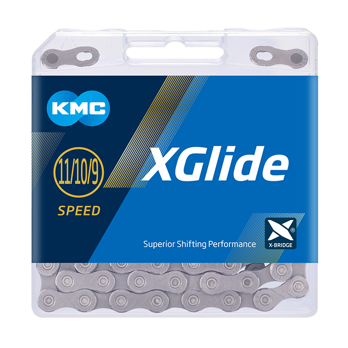KMC Chain X-Glide 9/11V Gray 118 Links Shimano Cues KMC Chain X-Glide 9/11V Gray 118 Links Shimano Cues