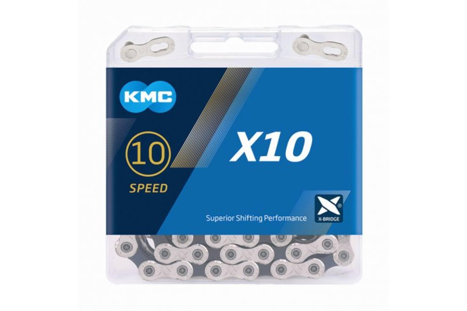KMC Chain X10 Silver/Black 122s