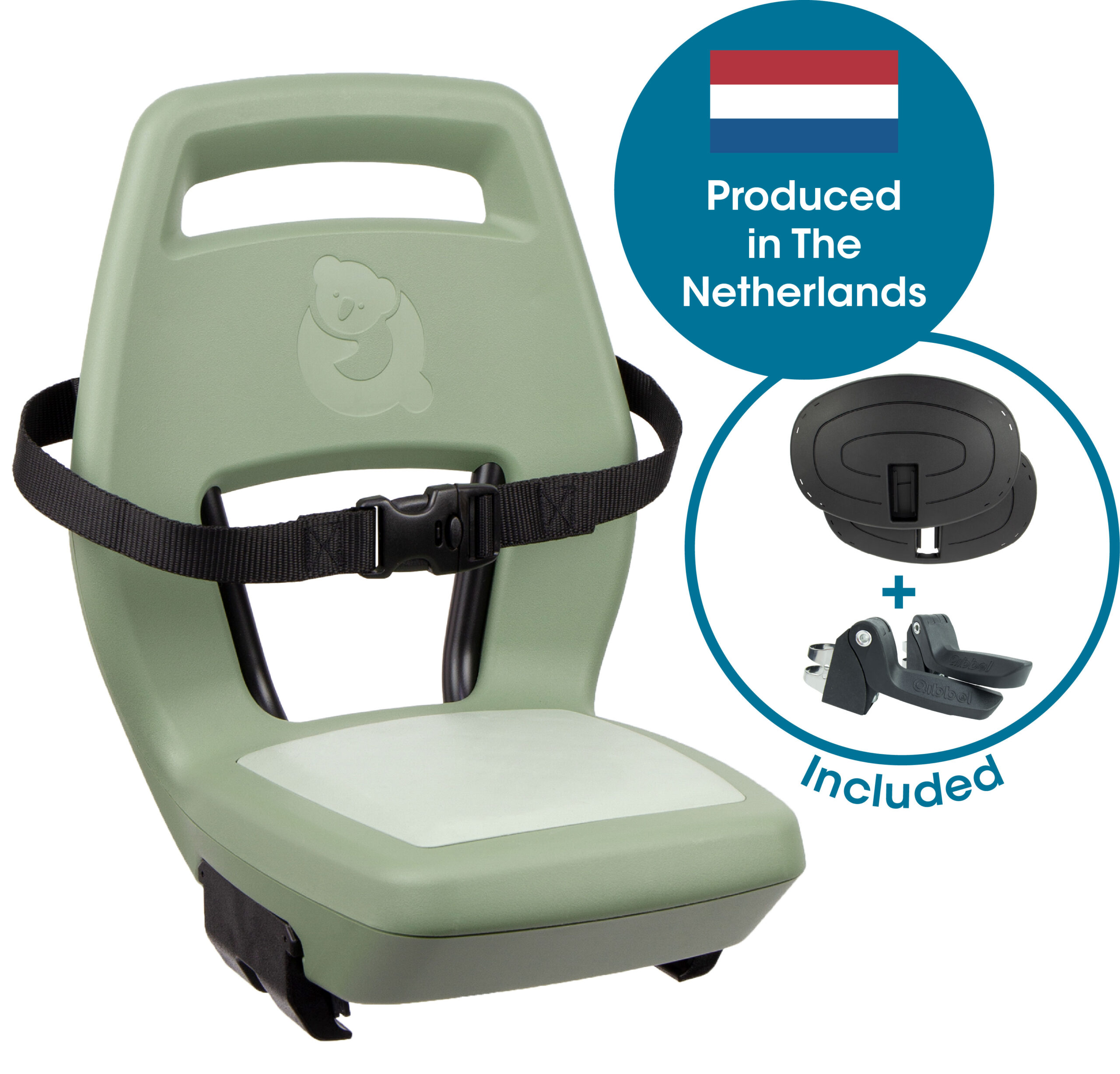 Qibbel Junior Rear Seat 6+ Sage Green – Green/Green
