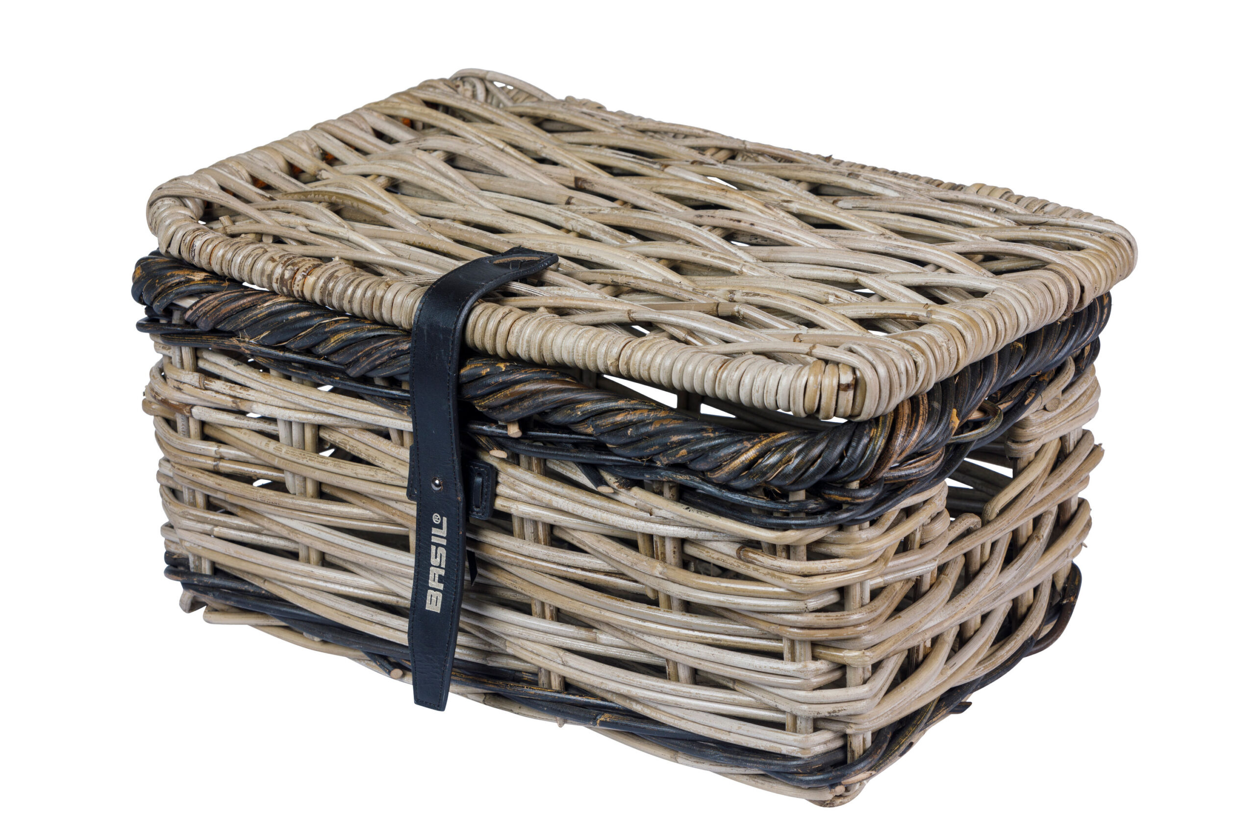 Basil Mand Rattan Dijon S With Lid Gray Black