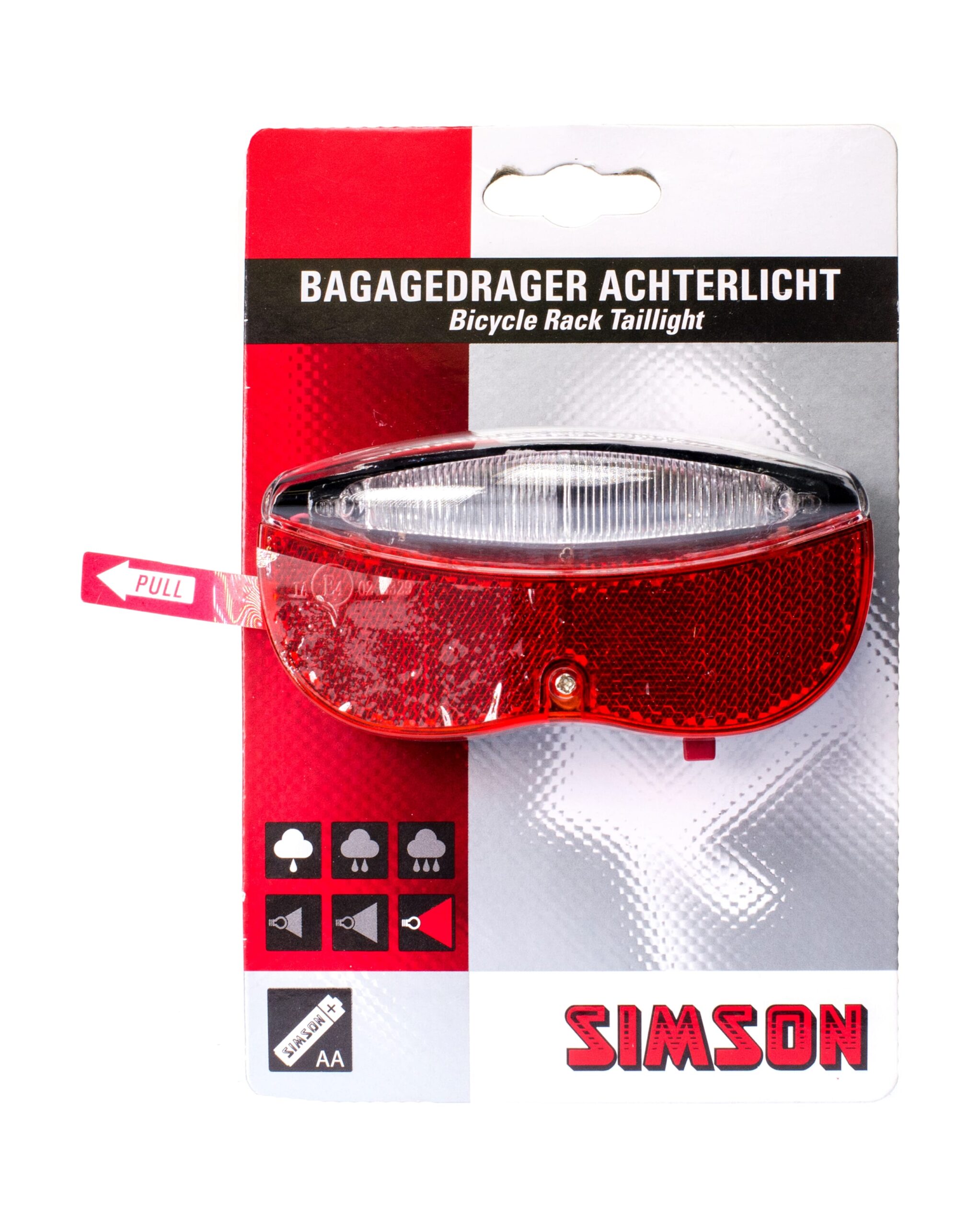Simson Rear Light LED Battery 80mm