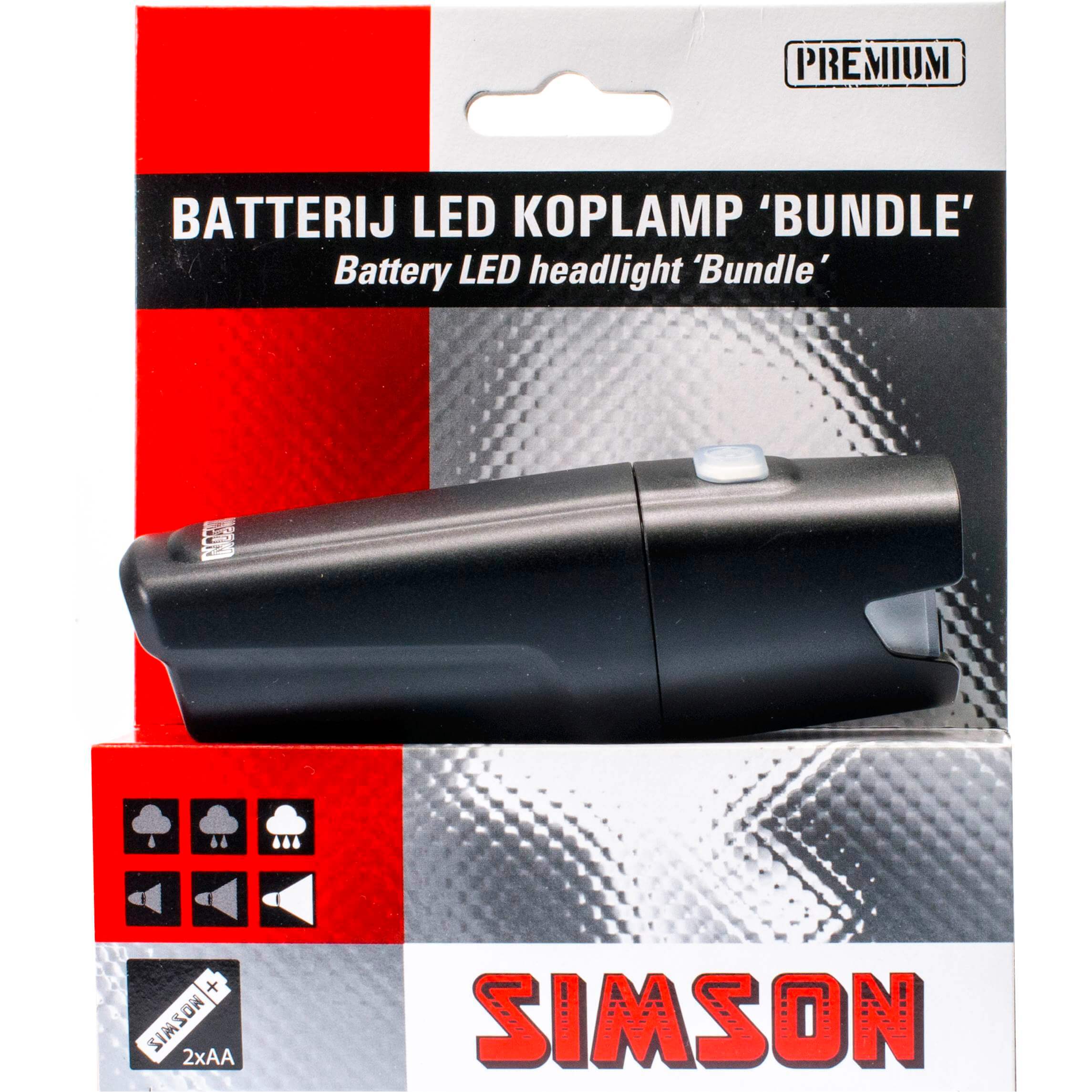 Simson Headlight Bundle Battery 25 Lux Handlebar Turn