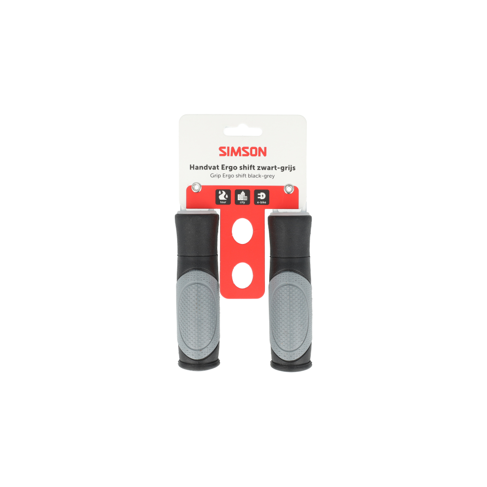 Simson Ergo Shift Handlebar Grips Black Grey