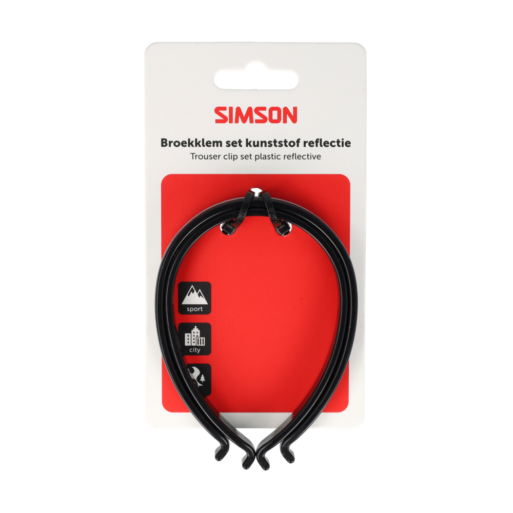 Simson Plastic Trouser Clips With Reflection