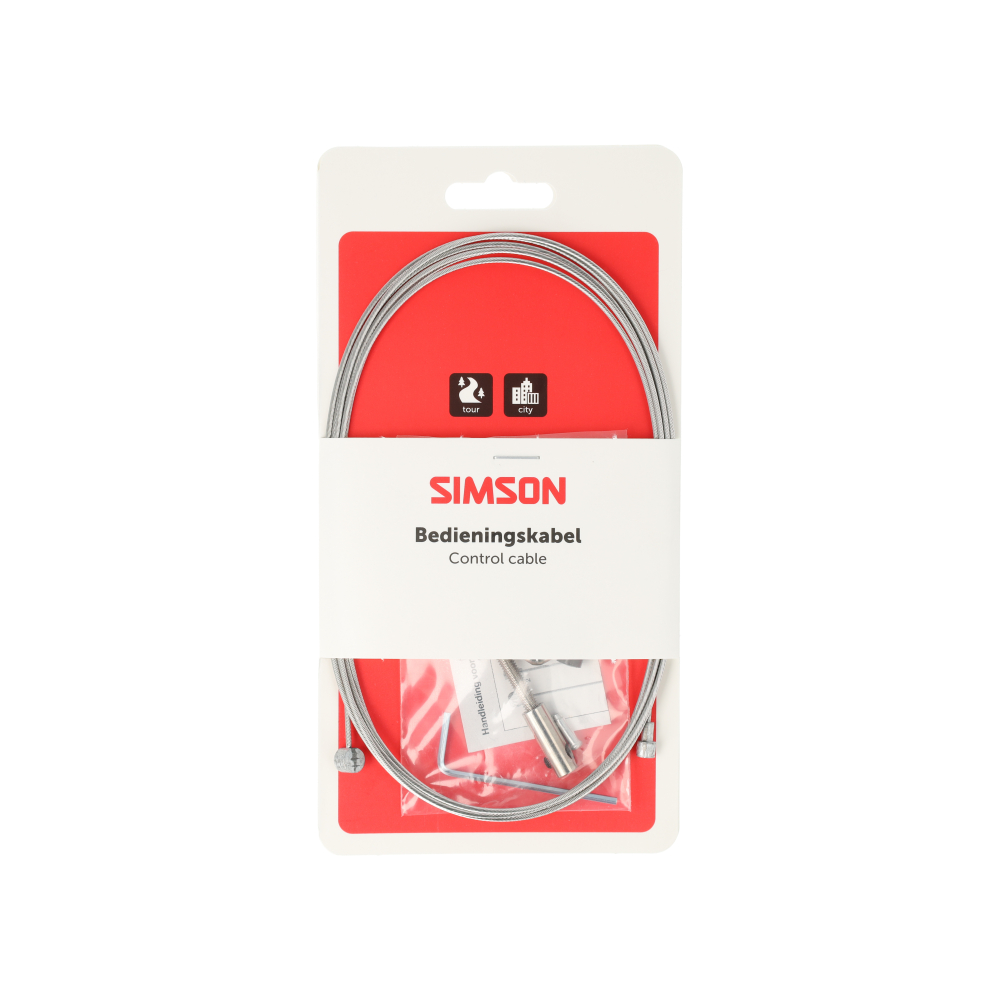 Simson Brake Inner Cable Stainless Steel 2 Nipples With Allen Threaded End