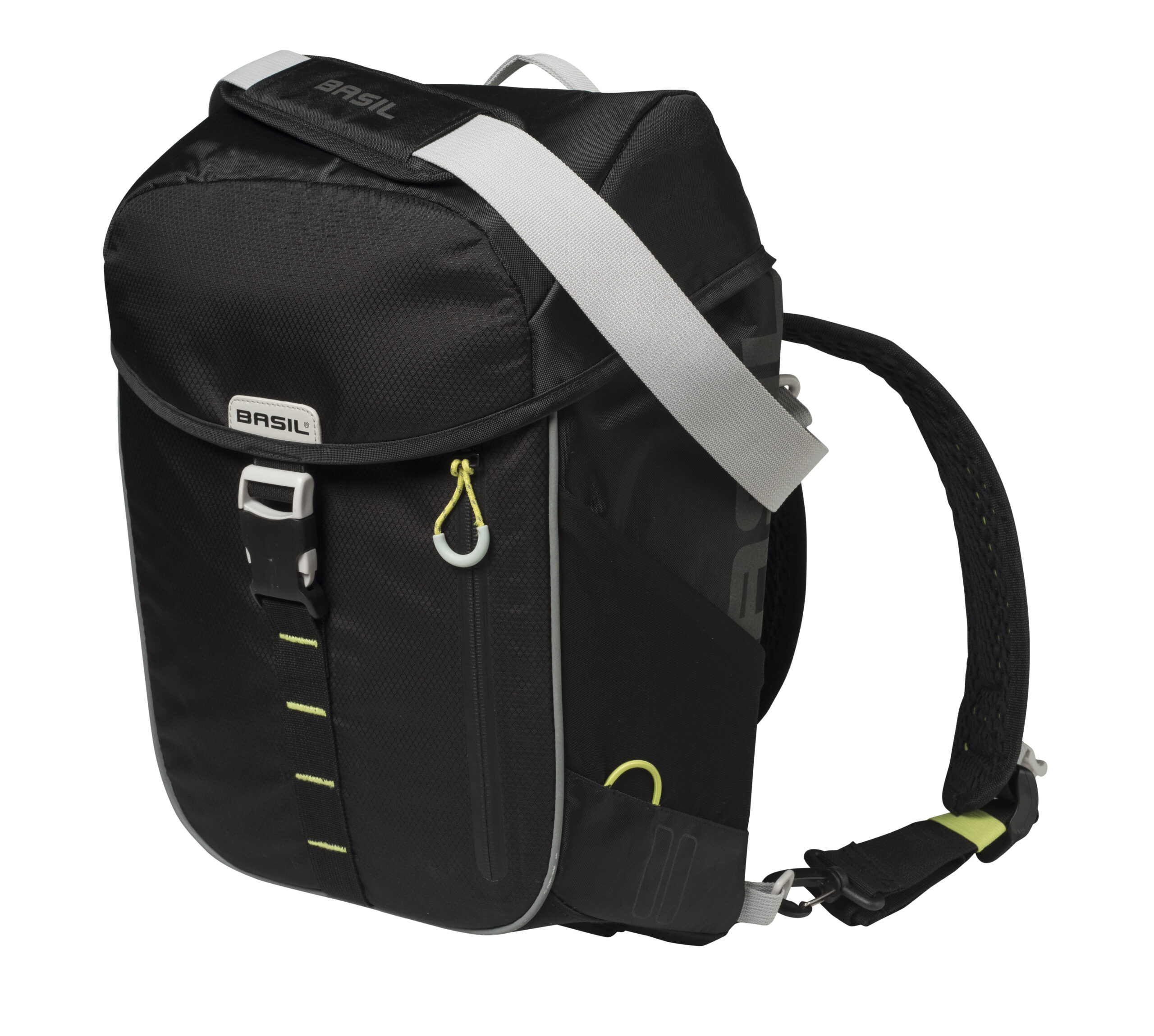Basil Backpack Miles Daypack Black Lime 17L Basil Backpack Miles Daypack Black Lime 17L