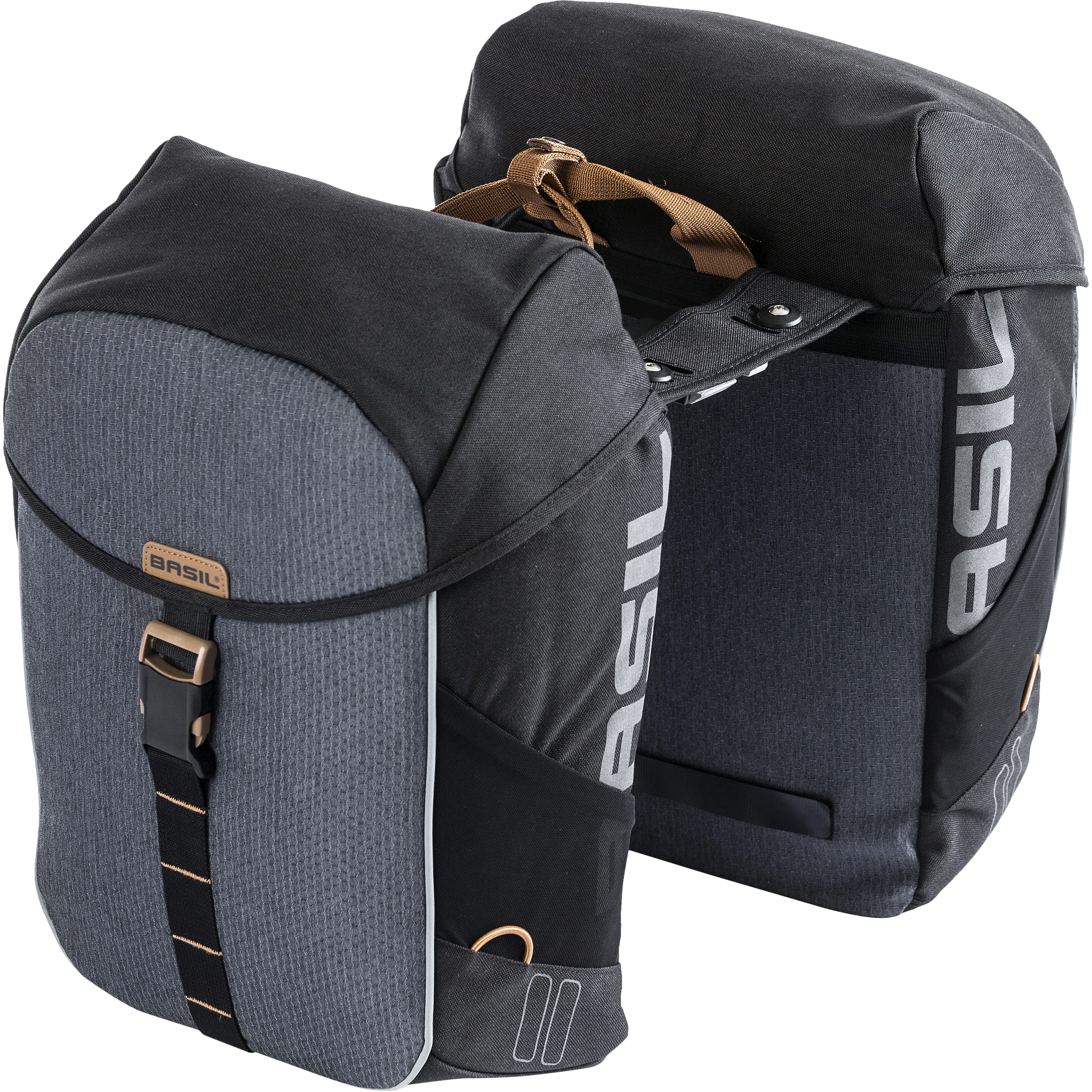 Basil Double Bike Bag Miles Black MIK 32L