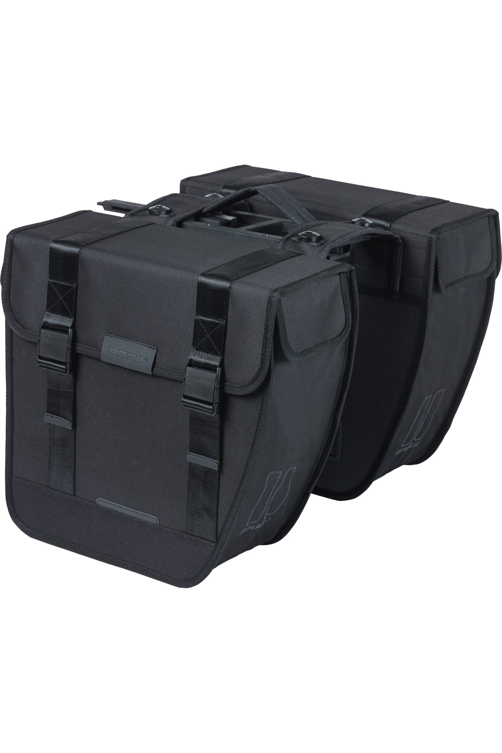 Basil Double Bike Bag Tour Black MIK 28L