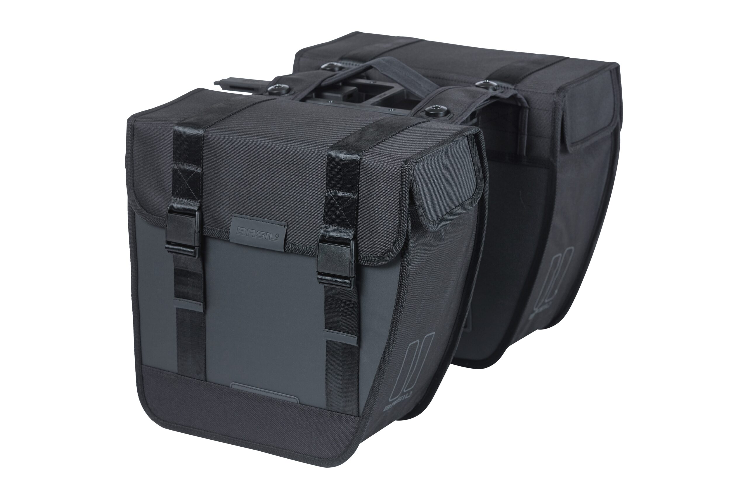 Basil Double Bike Bag Tour Waterproof Black MIK 28L