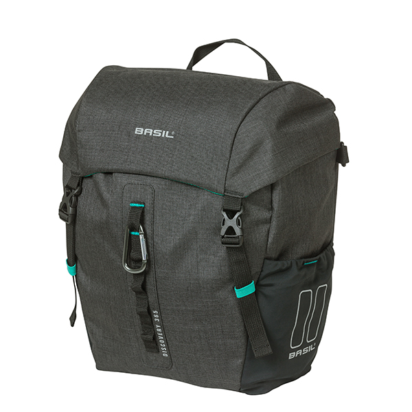 Basil Discovery 365D M Single Bag MIK Hooks 9L Black Melange Basil Discovery 365D M Single Bag MIK Hooks 9L Black Melange