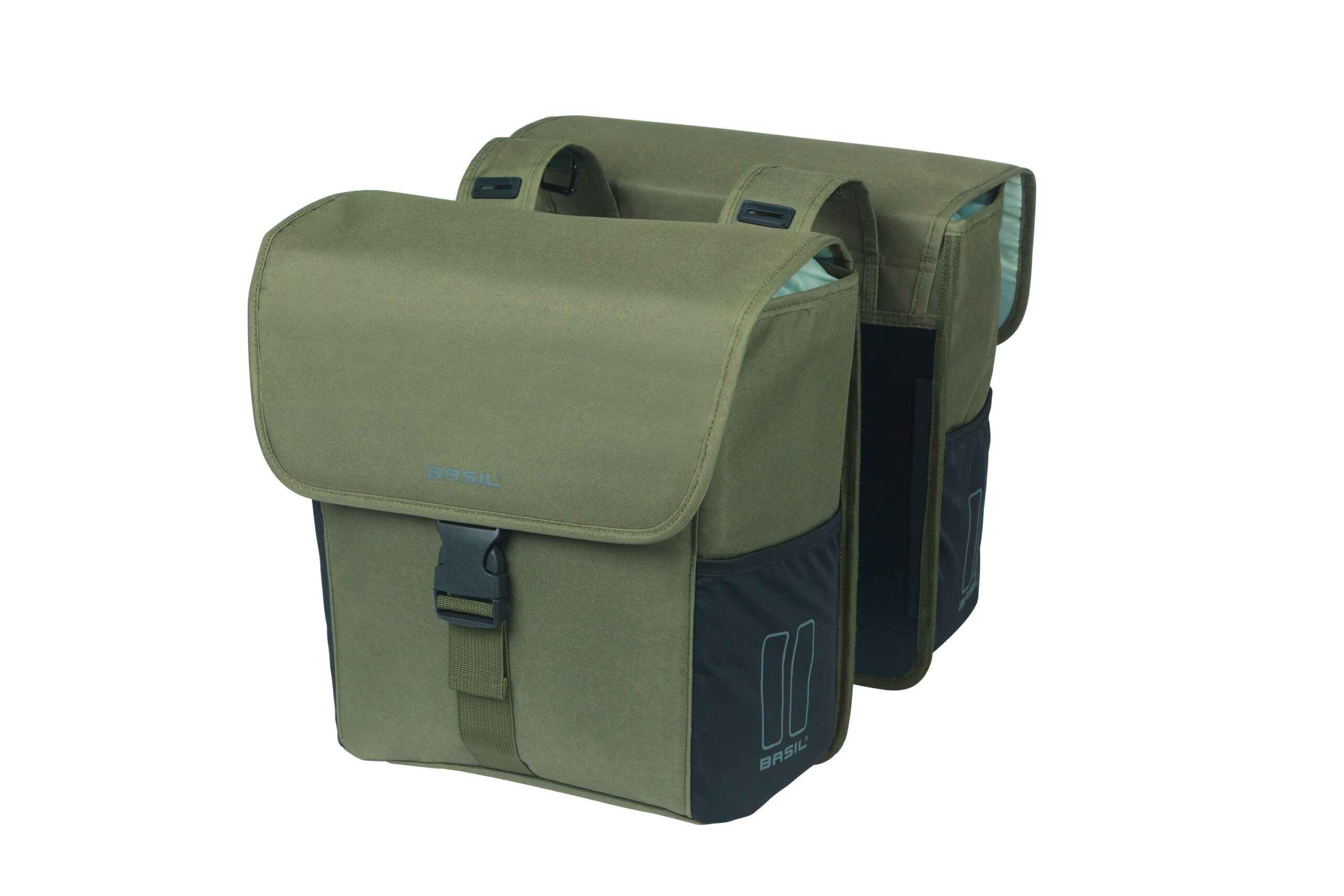 Basil Double Bike Bag Go Dark Green 32L