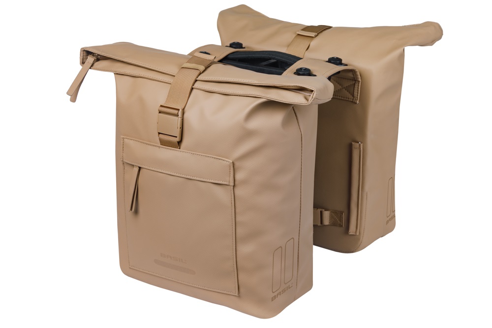 Basil Double Bike Bag Brooklyn Sand MIK 41L Basil Double Bike Bag Brooklyn Sand MIK 41L