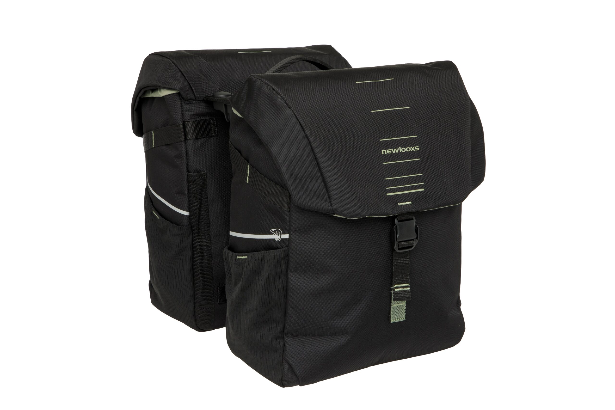 New Looxs Double Bike Bag Vigo Black Green Racktime2 40L