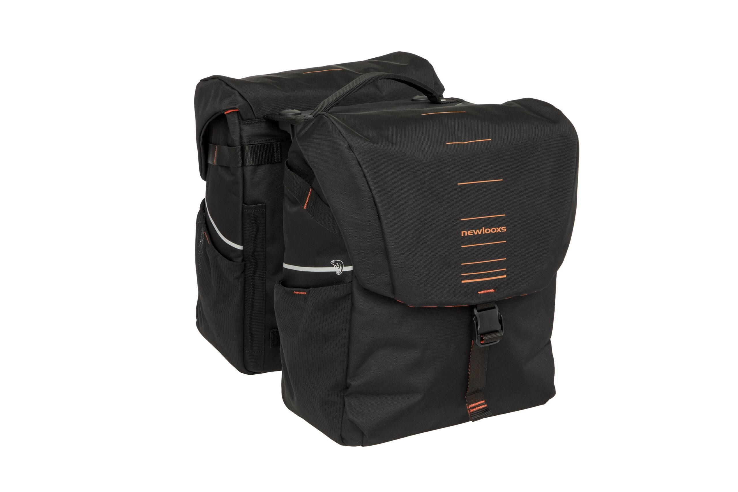 New Looxs Double Bike Bag Vigo Black Orange Racktime2 40L