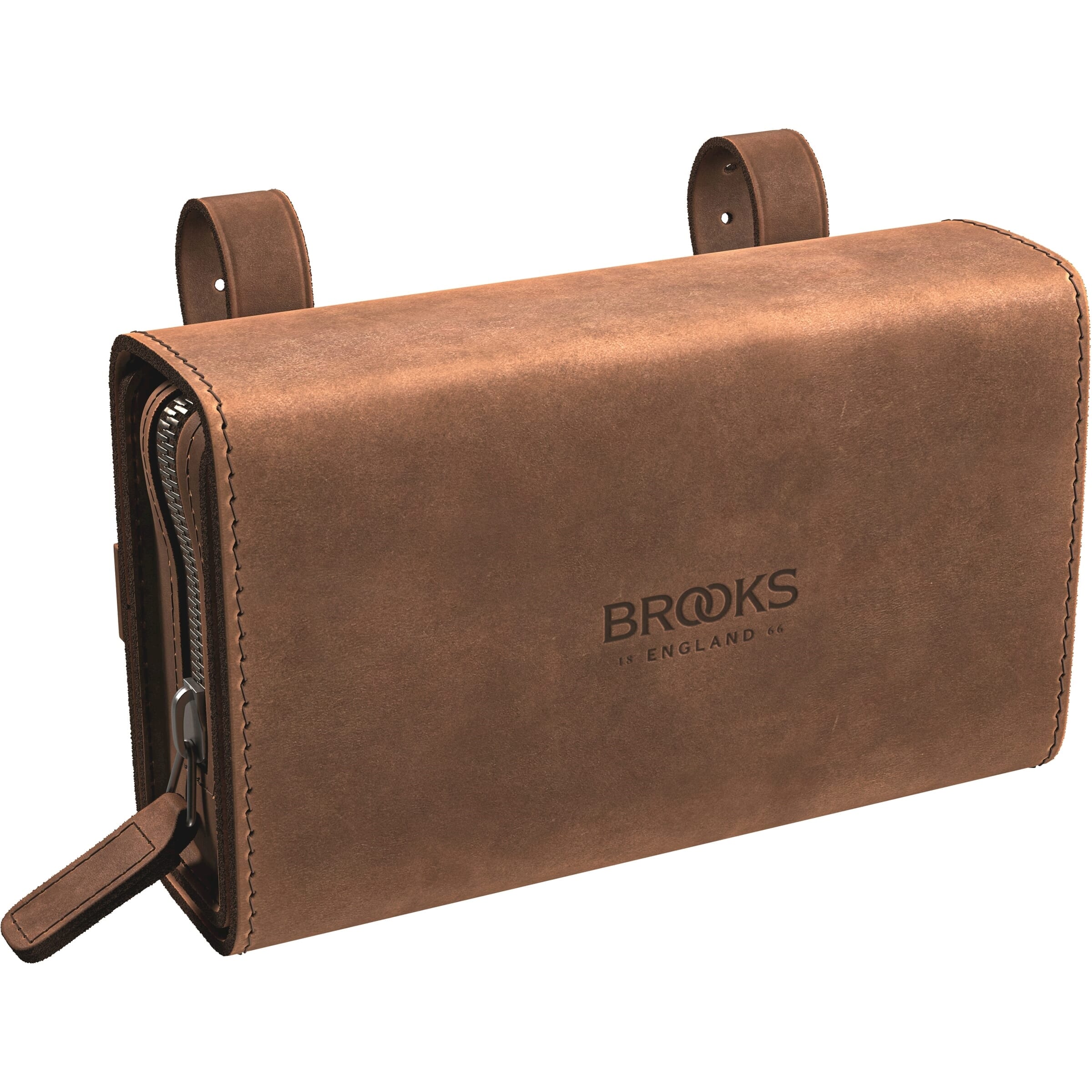 Brooks Saddle Bag D-Shaped 1L Dark Tan