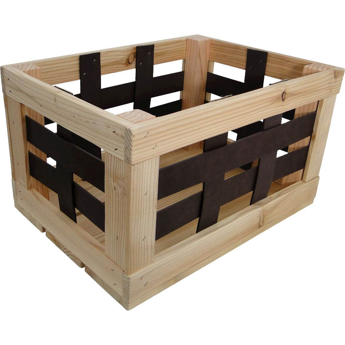 Bike Crate Leather Grid 20L 40x29x24cm