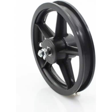 HB Front Wheel 12 1/2 x 2 1/4 Fixed Plastic Black