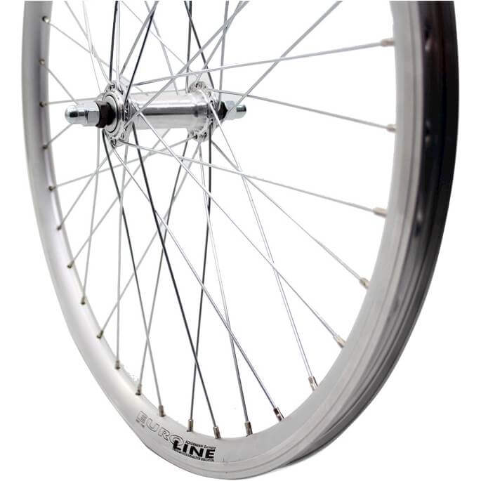 Roland Front Wheel 24 x 1.75 Fixed Alu V-Profile Silver Zinc Spokes