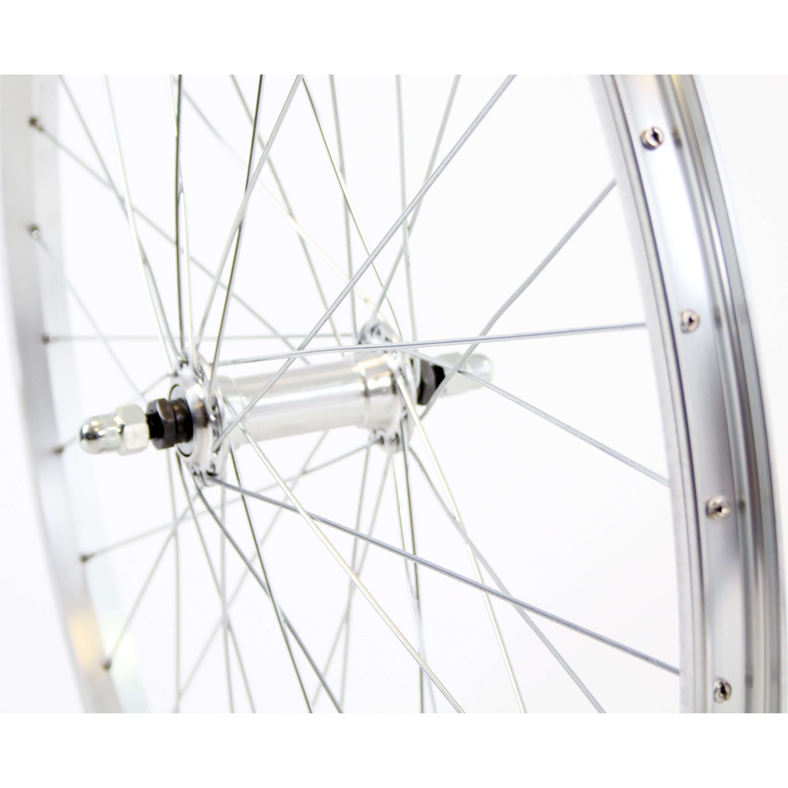 Roland Front Wheel 26 x 1.75 Fixed Silver Zinc Spokes