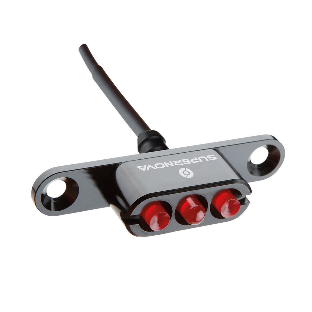 E3 Fanale Posteriore 2, luce posteriore per montaggio su portapacchi, 12V, nero